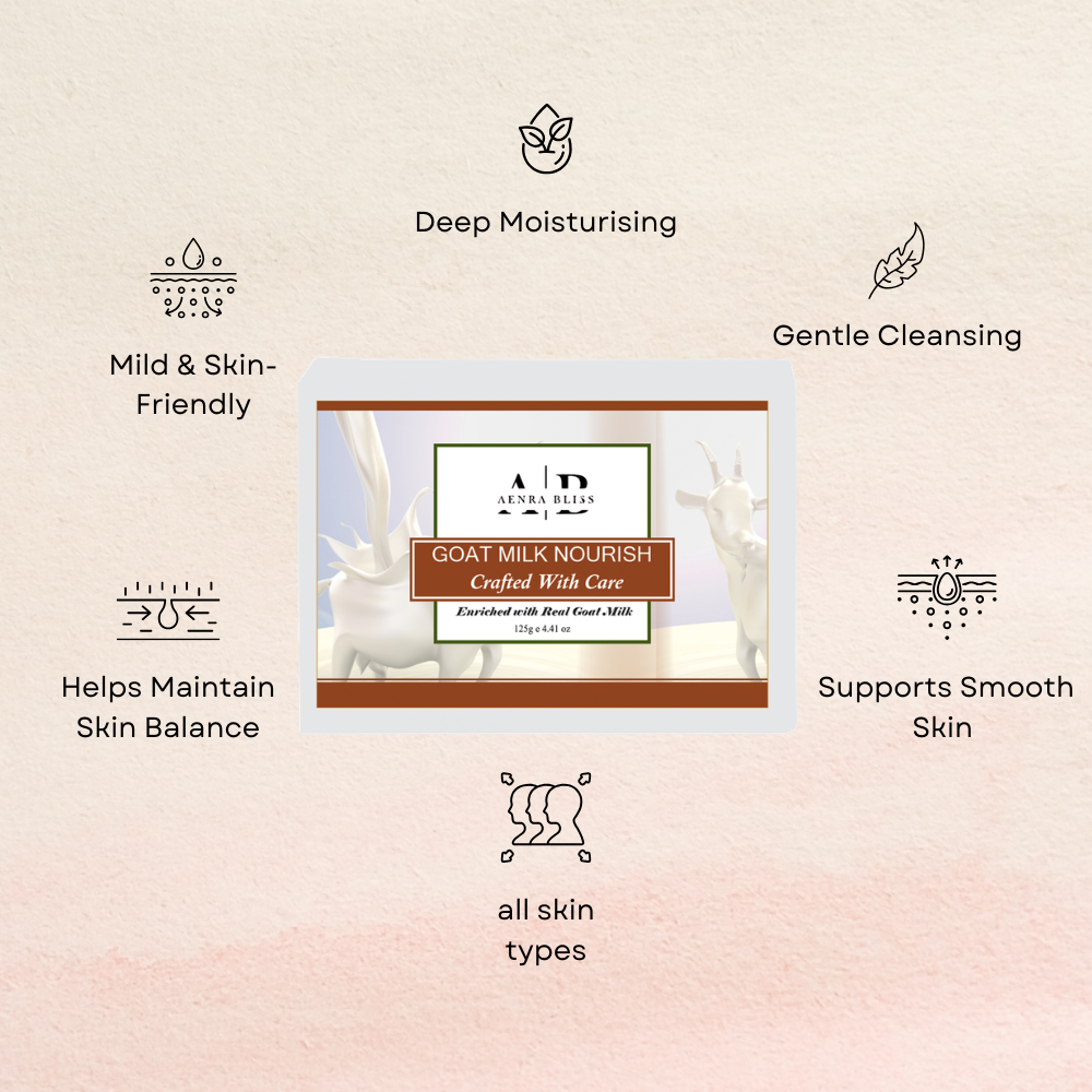 Goat Milk Nourish Bar 125g | Moisturizing Goat Milk Soap | Gentle & Skin-Friendly Cleanse - Image 3