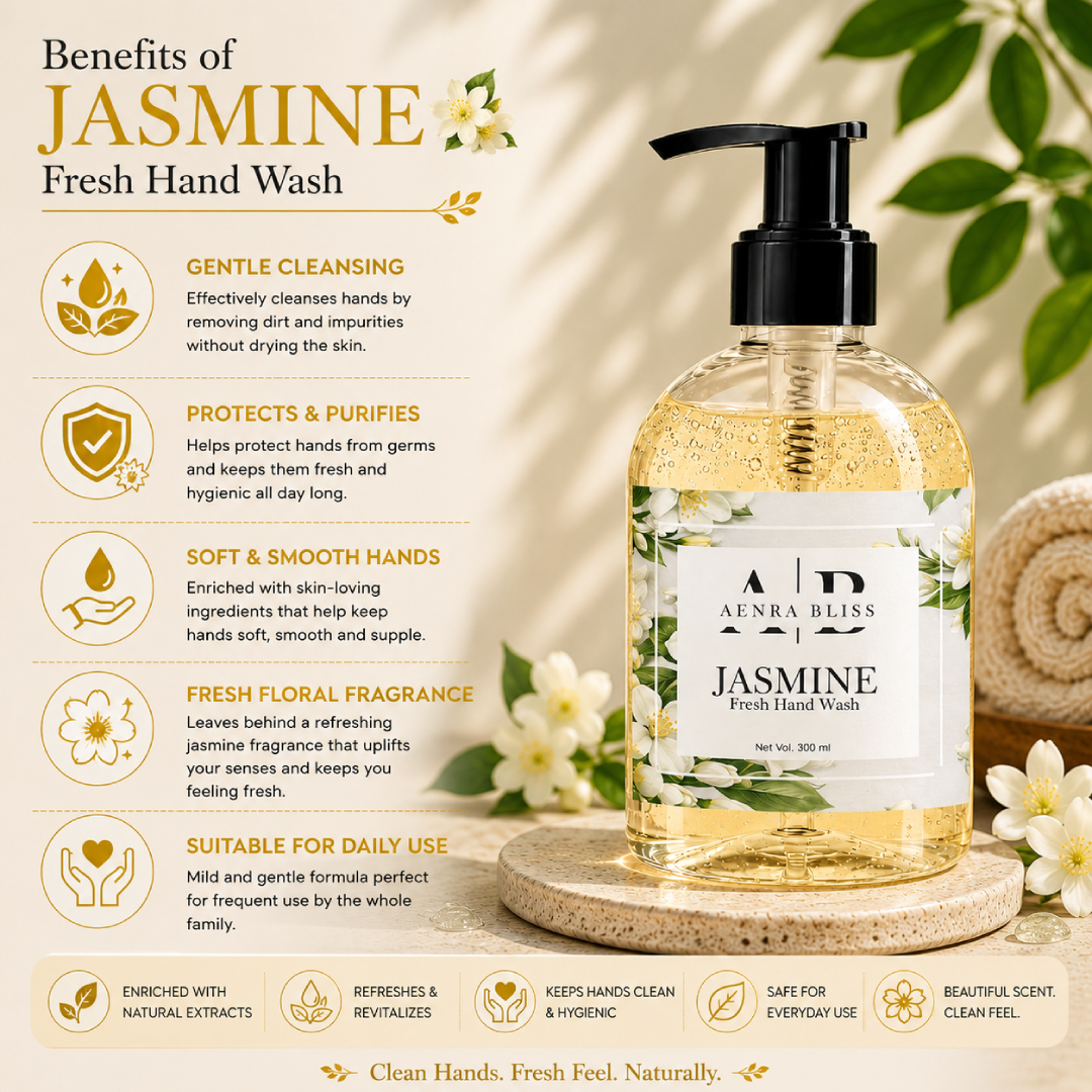Aenra Bliss Jasmine Fresh Hand Wash - 300ml - Image 2