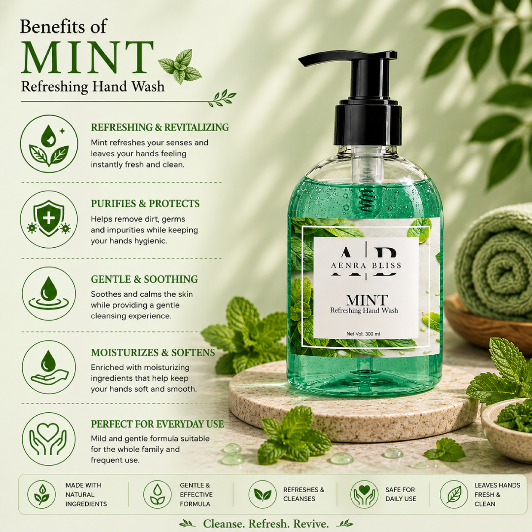 Aenra Bliss Mint Refreshing Hand Wash - 300ml - Image 2