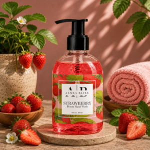 Aenra Bliss Strawberry Bloom Hand Wash, 300ml | Refreshing Strawberry Fragrance | Gentle Daily Hand Cleanser